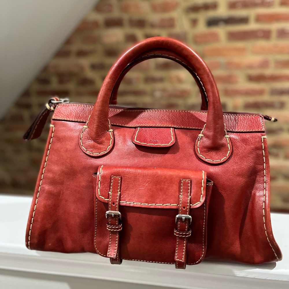 Vintage Chloe Edith bag in brick red